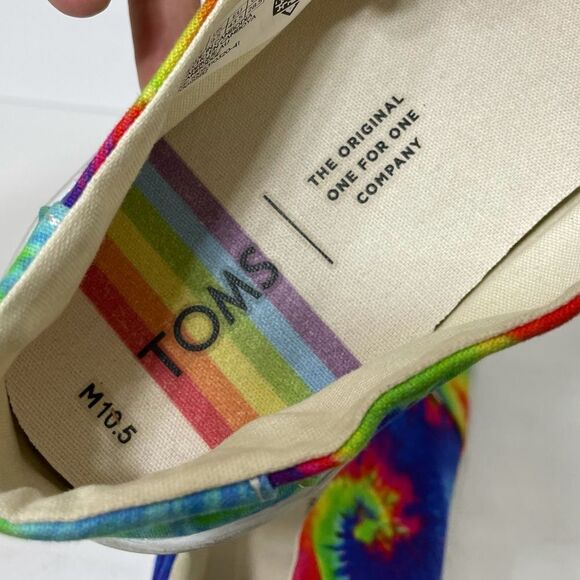 Toms Cup Sole Classics Tie Dyed Canvas Slip On Sneakers - Picture 7 of 13